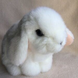 Anna Club Fluffy White Plush Bunny Rabbit Stuffed Animal Bon Ton Toy